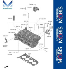 mobis head cylinder engine g4kn hyundai kia 2019-24